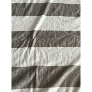 Striped Beach Towel Unisex OS Grey White Very Good Nautical Bath Sheet